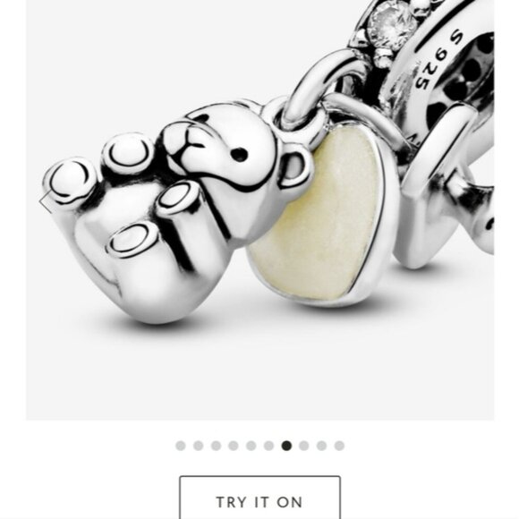 Pandora Baby Teddy Bear Dangle Charm - Picture 2 of 6